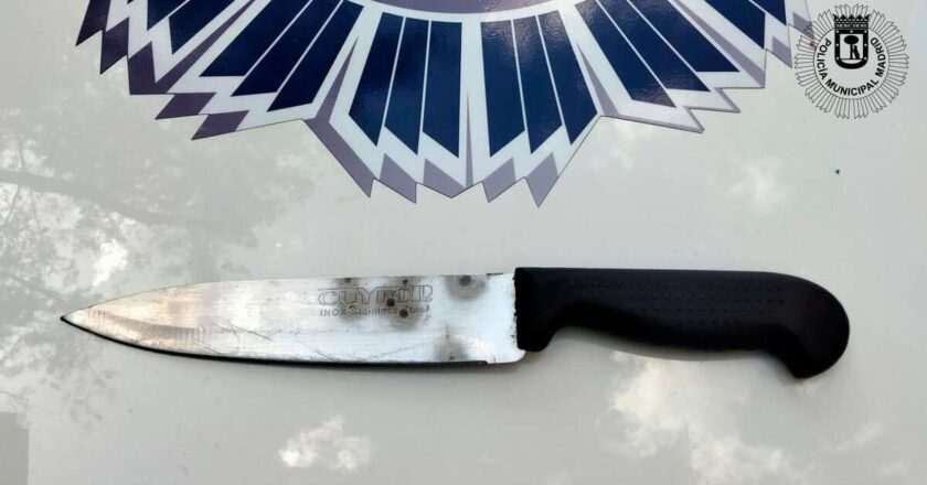 Detención impactante en Arganzuela: hombre amenazó con un cuchillo