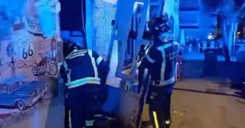 Impactante explosión en bar de Villaverde deja siete heridos
