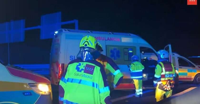 Accidente en la M-407: Dos heridos graves al chocar motocicleta contra coche en Humanes