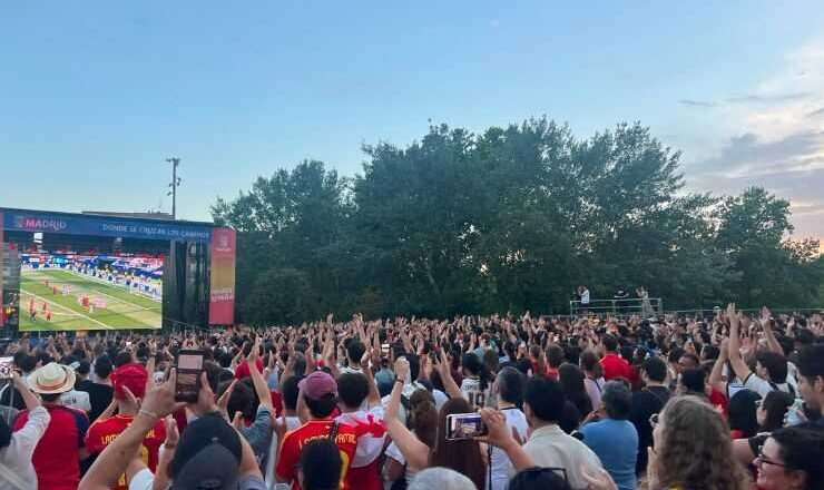 Madrid estalla de alegría tras la victoria de España en el Mundial