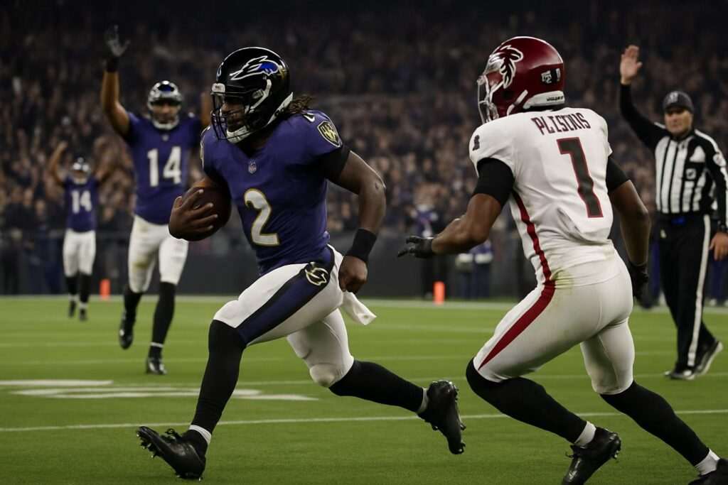 Fútbol nocturno del domingo: Ravens remontan y vencen a Falcons en tiempo extra, 30-23