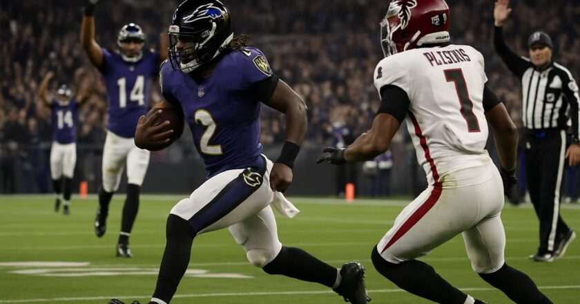 Fútbol nocturno del domingo: Ravens remontan y vencen a Falcons en tiempo extra, 30-23